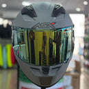 Capacete ASX SOLID CINZA FOSCO GRAFITE VERM.