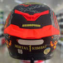 Capacete NORISK ROCK MORTAL KOMBAT SCORPION ORANGE