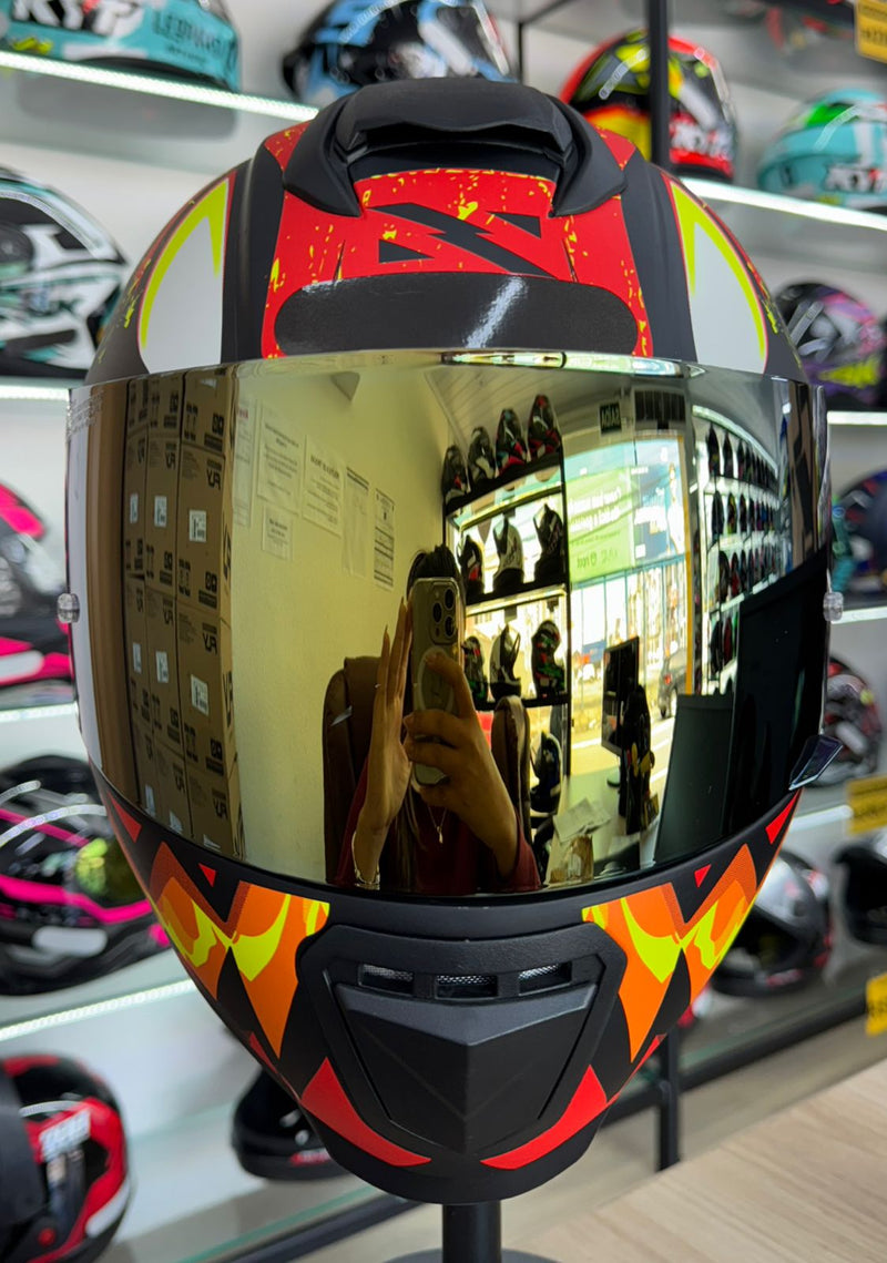 Capacete Norisk RAZOR HALLOWEEN MATTE ORANGE Viseira + Aero