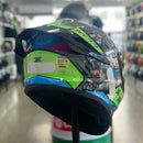 Capacete TEXX SPIHE GEAR VERDE AZUL