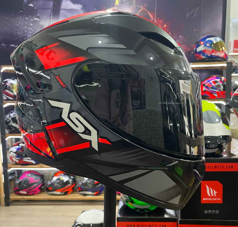 Capacete Sportivo ASX City Start Grafite e vermelho