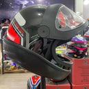 Capacete EBF Automático Style, Preto e Vermelho