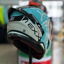 Capacete TEXX HUNTER DRACO PRETO AZUL TIFFANY