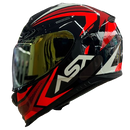 Capacete ASX EAGLE STREET Preto Vermelho e Branco