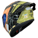 CAPACETE TEXX SPIHE CUBE LARANJA + VISEIRA COLORIDA E AEROFOLIO DE BRINDE
