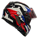 Capacete FW3 GTX SUPER Vermelho Azul e Branco