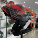 Capacete Texx KRATOS NOMADE PRETO LARANJA CINZA