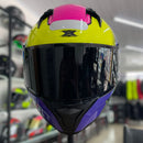 CAPACETE TEXX, RAPTOR HORNET ROXO BRANCO ROSA