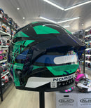 CAPACETE NORISK FLOW PULSE GREEN BLUE