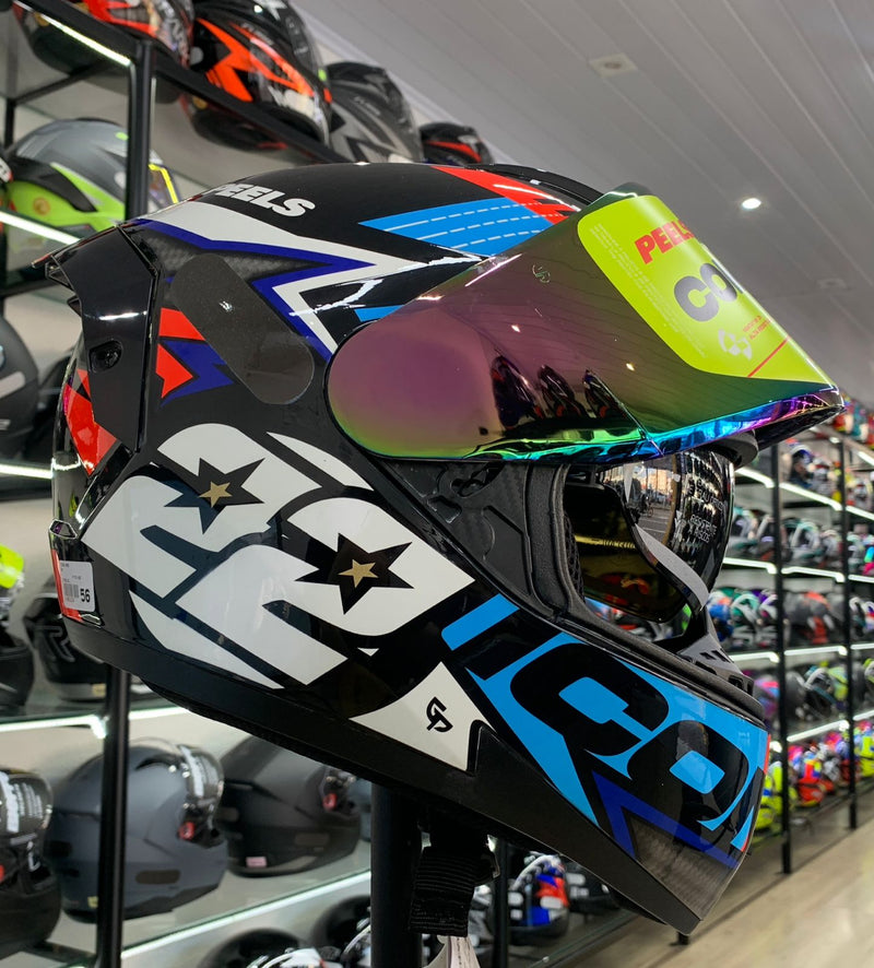 CAPACETE ICON PRO RT PRETO AZUL
