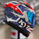 Capacete KYT TT COURSE VINALES BALANCE ORANGE/BLUE