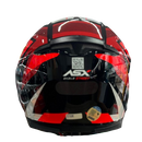Capacete ASX EAGLE STREET Preto Vermelho e Branco