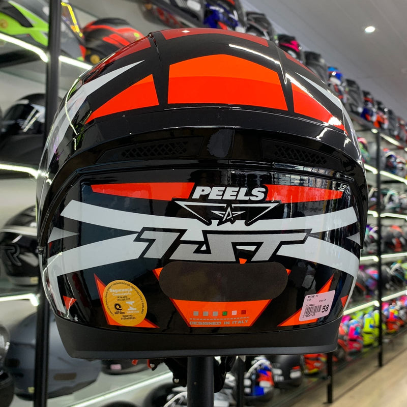 CAPACETE PEELS SPIKE II 1ST PRETO VERMELHO