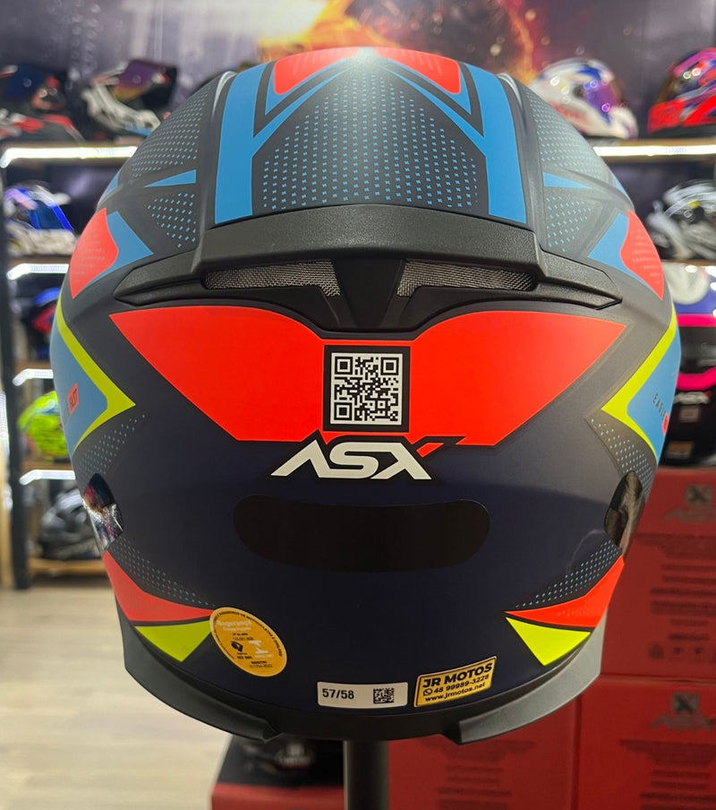 Capacete Sportivo ASX Eagle Fast Azul, vermelho e azul