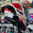 Capacete GP TECH SENSE LINE UP BRANCO VERMELHO