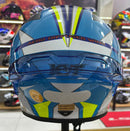 CAPACETE KYT TT COURSE GRAND PRIX WHITE AND BLUE