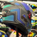 Capacete ASX EAGLE SV LINES CINZA FOSCO TIF/LILAS