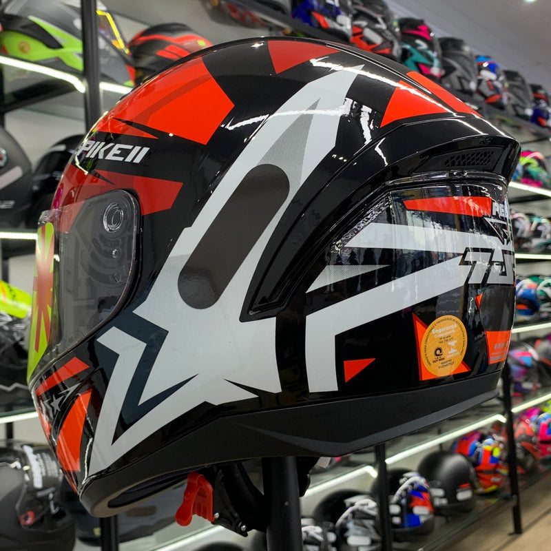 CAPACETE PEELS SPIKE II 1ST PRETO VERMELHO