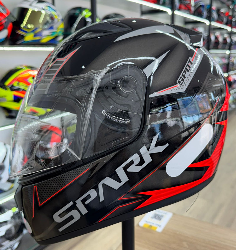 Capacete EBF Spark Spider Preto e vermelho