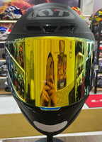 CAPACETE KYT TT COURSE PLAIN MATTE BLACK + VISEIRA COLORIDA + AEROFÓLIO