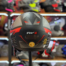 Capacete FW3 X OPEN UP RAPID PRETO COM VERMELHO