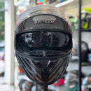 Capacete GP TECH ULTRA  SV RANGE TITÂNIO E PRETO