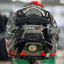 CAPACETE FW3 GTX FOX GRAFITE COM VERMELHO
