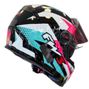 Capacete FW3 GTX SUPER AZUL TIFANY ROSA BRANCO