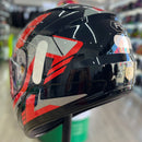 Capacete F-9 HG MATCH PRETO VERMELHO