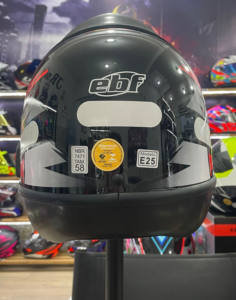 Capacete EBF Automático Bolt, Preto e prata