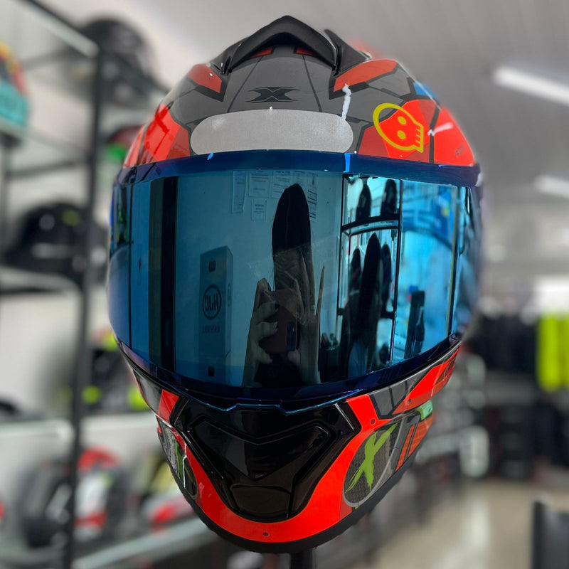 CAPACETE TEXX, SPIHE GEAR VERM AZUL