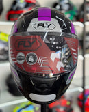 CAPACETE FLY  F-9 MATCH PRETO ROXO