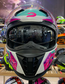 Capacete Race Tech  VOLT TRACK WHITE PINK