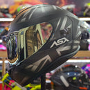 Capacete ASX DRAKEN UK PRETO CINZA FOSCO