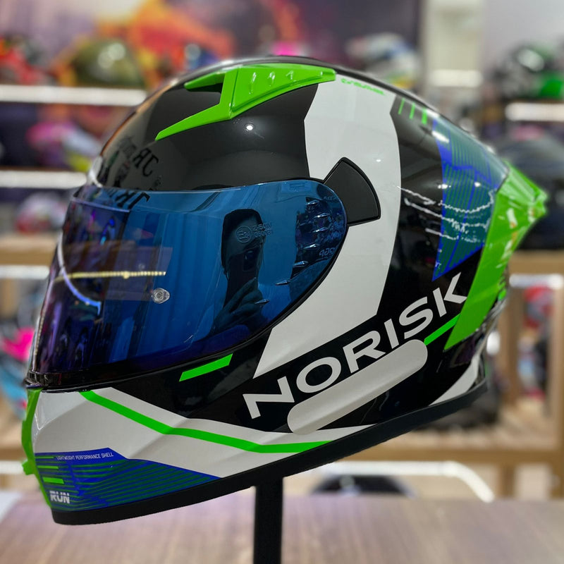 CAPACETE NORISK, FLOW, RUN BLK/WHT