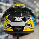CAPACETE TEXX RAPTOR GENESIS AZUL AMARELO BRANCO