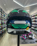 CAPACETE NORISK FLOW PULSE GREEN BLUE