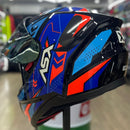 Capacete ASX CITY SV DIAGON PRETO AZUL VERMELHO