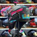 Capacete FW3 X OPEN UP RAPID PRETO ROSA/TIFFANY