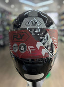 Capacete FLY F-9 HG MATCH PRETO/GRAFITE