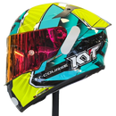 Capacete KYT TT COURSE XAVI FORES CROSSOVER YELLOW GREEN