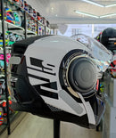 CAPACETE LS2 SCOPE FF902 ARCH WHT TITANIUM ARTICULULADO