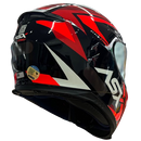 Capacete ASX EAGLE STREET Preto Vermelho e Branco