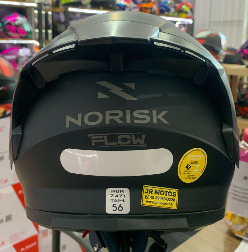 CAPACETE NORISK FLOW MONOCOLOR MATTE BLACK