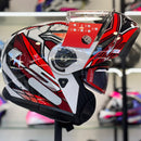 Capacete FF908 STROBE II XRON WHITE RED