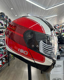 CAPACETE HJC I90 WASCO VERMELHO PRETO E BRANCO