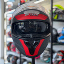 Capacete GP TECH ULTRA  SV AIR CINZA E VERMELHO