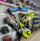 CAPACETE KYT TT COURSE 98 BOMB + VISEIRA COLORIDA E AERO