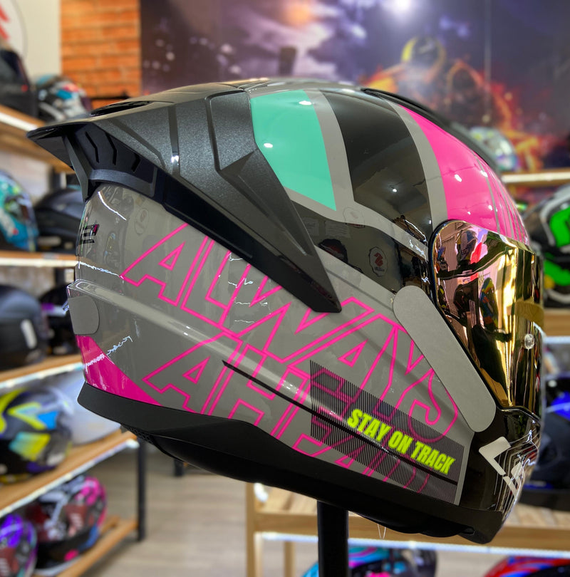 Capacete LS2 VIGO SHIFT LIGHT GREY PINK