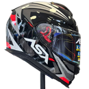 Capacete ASX EAGLE STREET PRETO BRILHO GRAFITE BRANCO